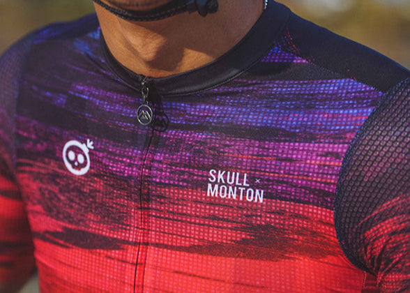 Monton URBAN Sunset Cycling Jersey with vibrant sunset-inspired colors, available in both men's and women's styles for stylish city cycling.